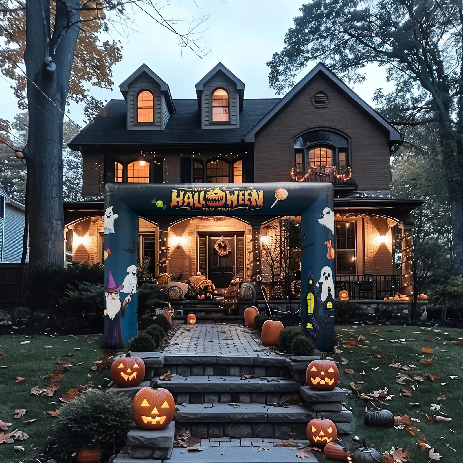 Halloween Inflatable Arch 14x10Ft Inflatables Outdoor Halloween Decoration with Blower