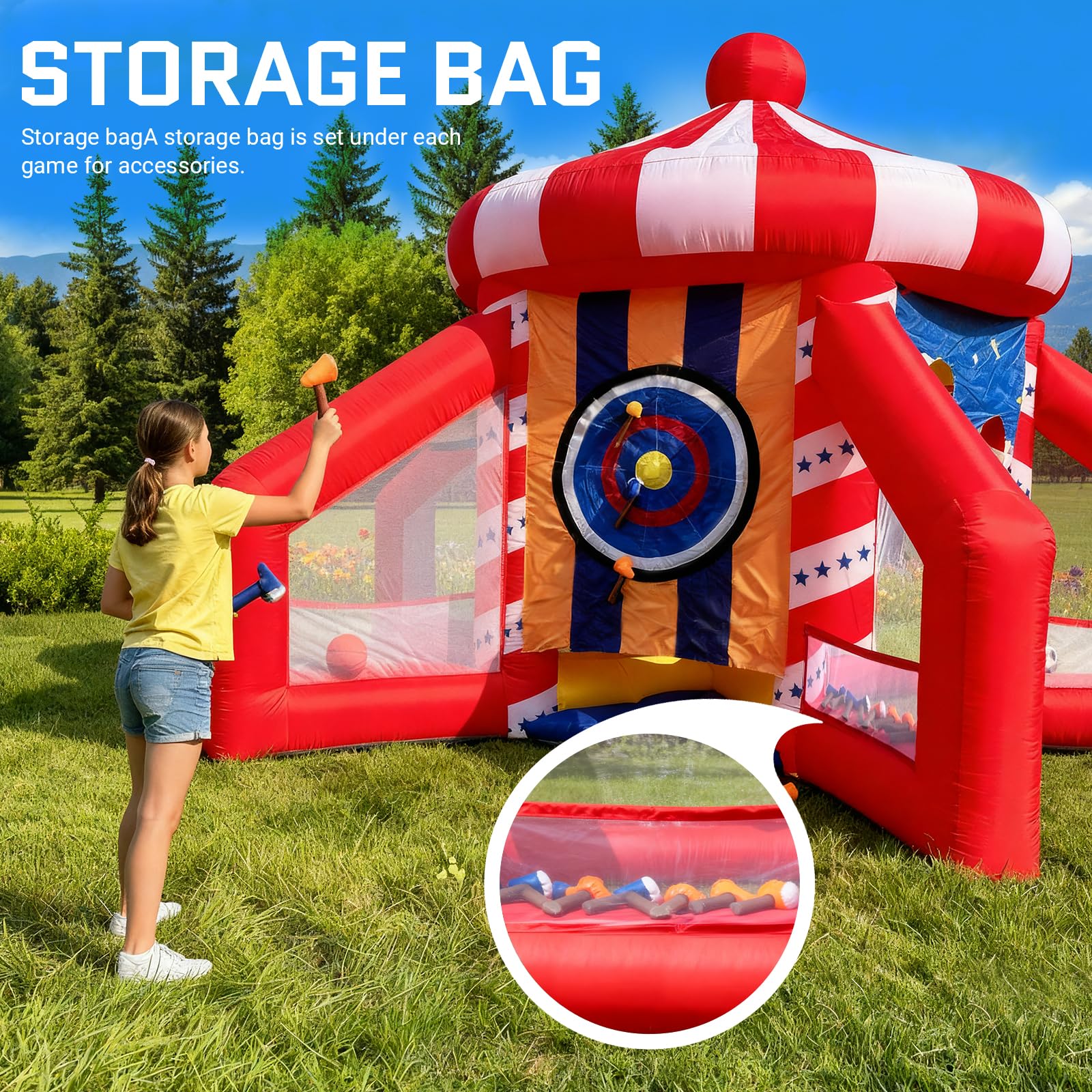 Inflatable Carnival Games 5 in 1 Inflatable Sport Games