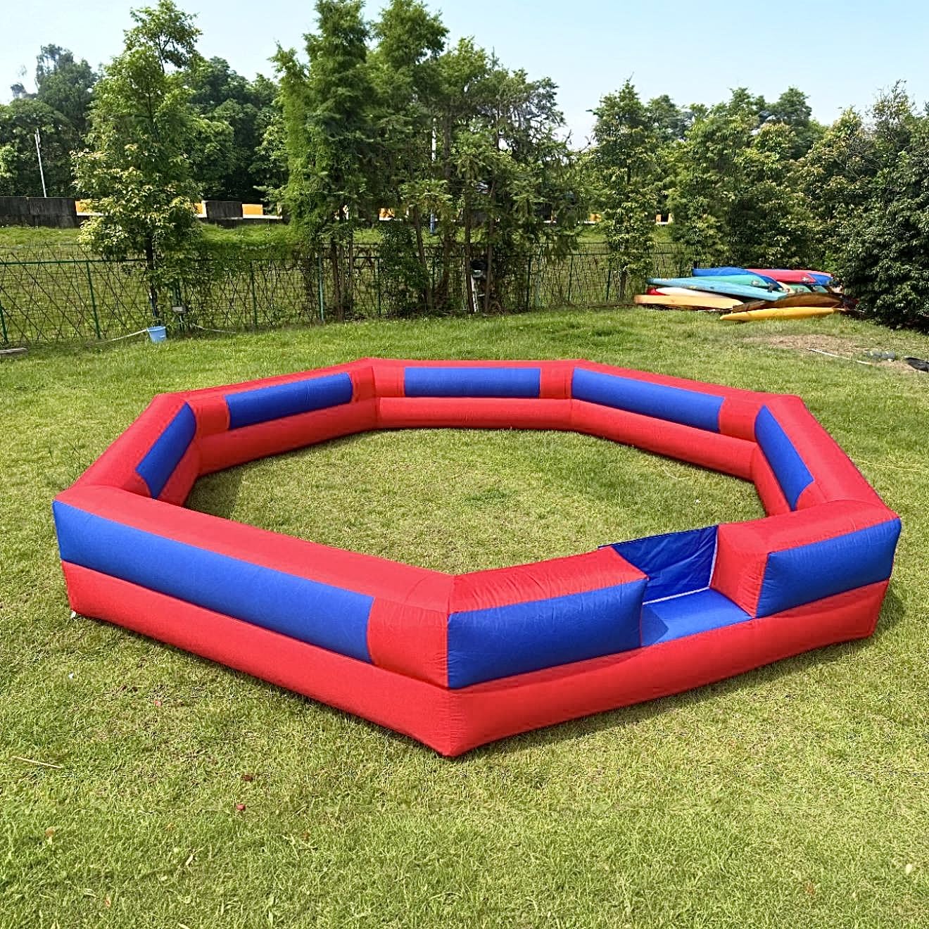 Inflatable Gaga Ball Pit 17FT with Built-in Blower, Portable Large Gaga Ball Pit for Indoor & Outdoor Activities