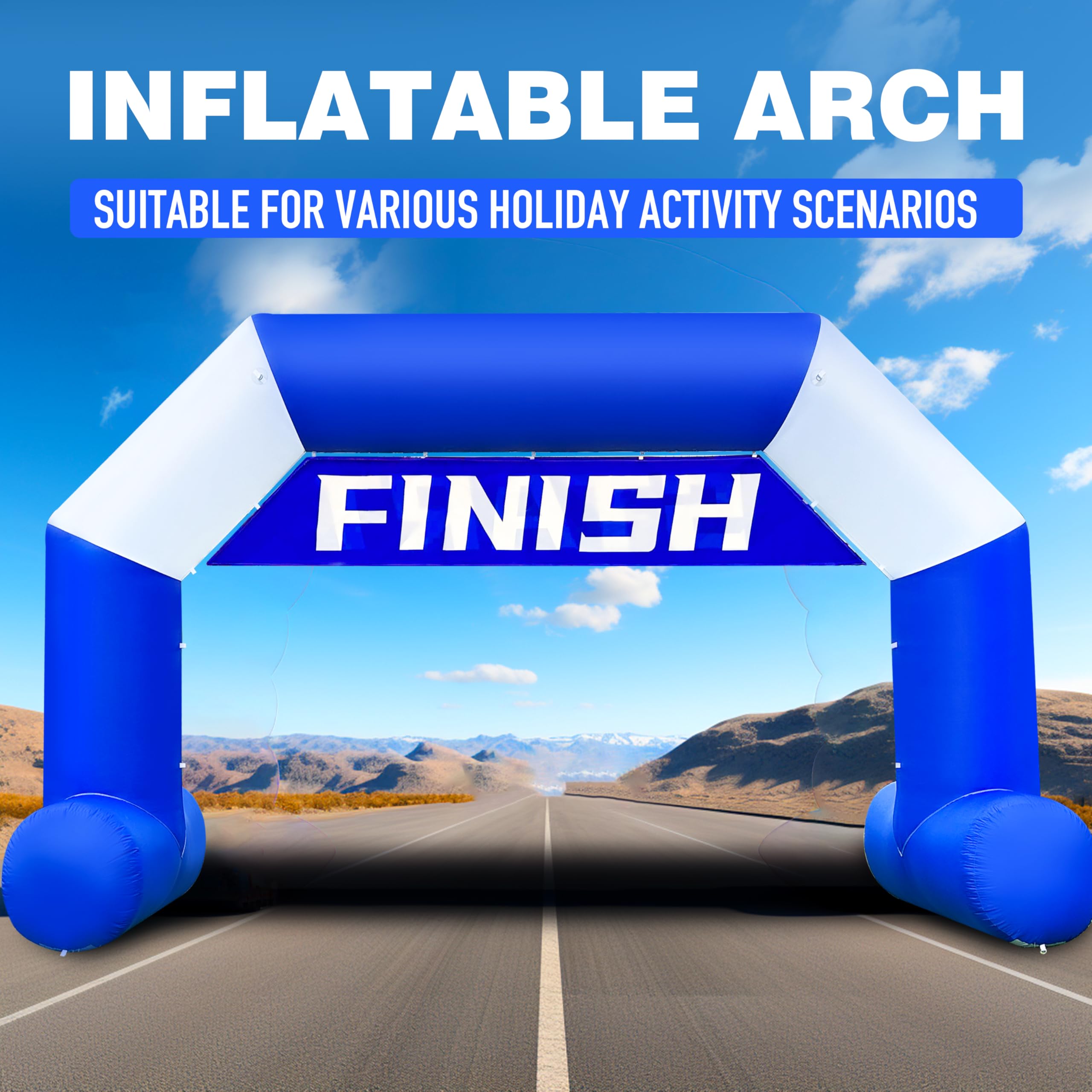 20Ft Inflatable Event Archway with Dual-Color Splicing Visibility Entrance for Outdoor Events