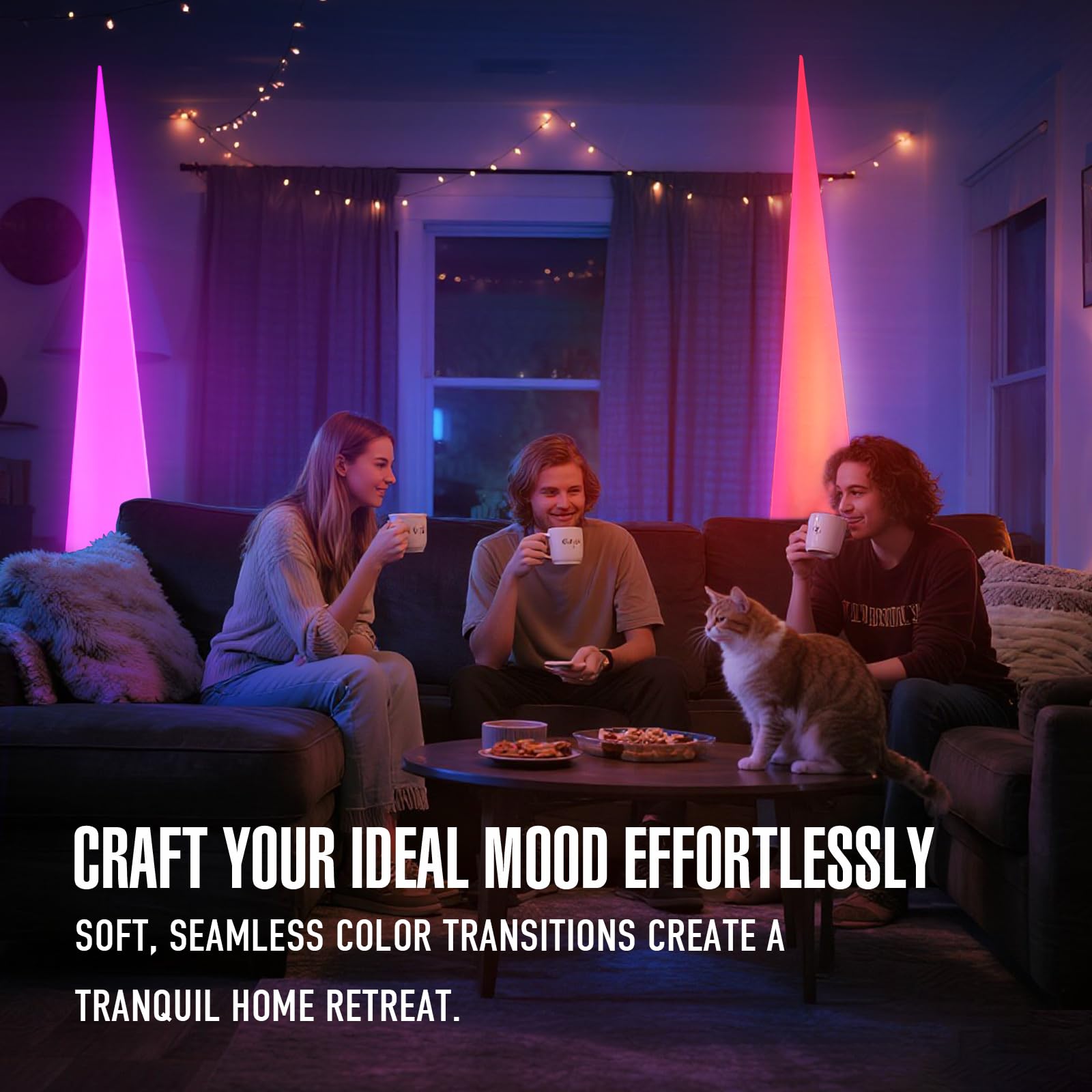 9.8Ft Inflatable Color-Changing Column Decorative Lamp Replaceable Tube Pillar - Straight Tip