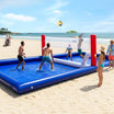 Inflatable Volleyball Court 30Ft with Air Pump & Volleyball, Commercial Grade PVC Volleyball Pool Field