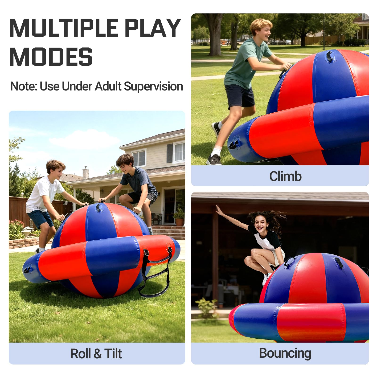 Inflatable Saturn Rocker Bouncer 6.5FT Water Float & Land Seesaw Bouncer for Pool, Lake, and Backyard
