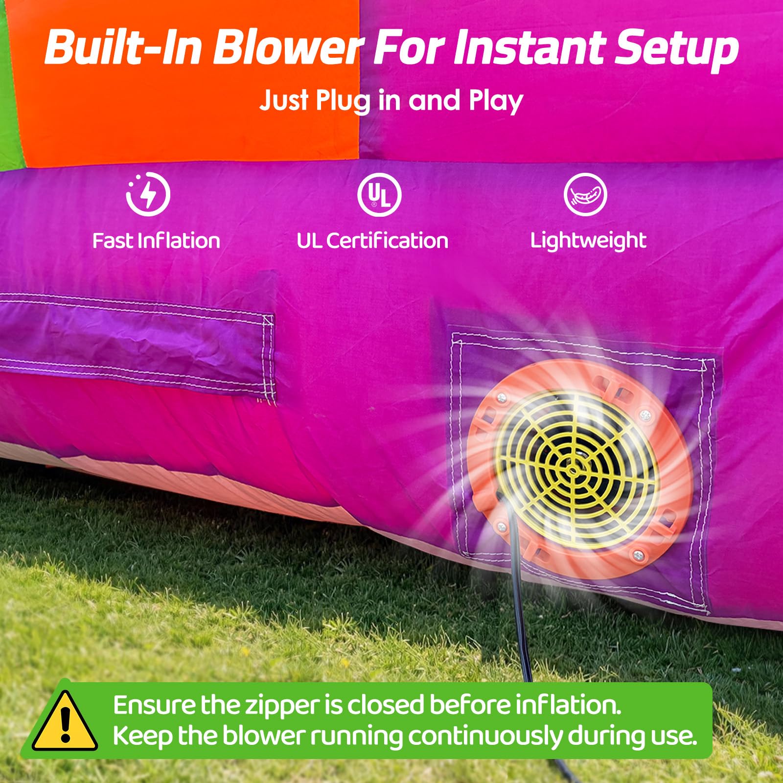 12-Peg Triangular Inflatable Ring Toss - Interactive Scoring Game with 10 Toss Rings