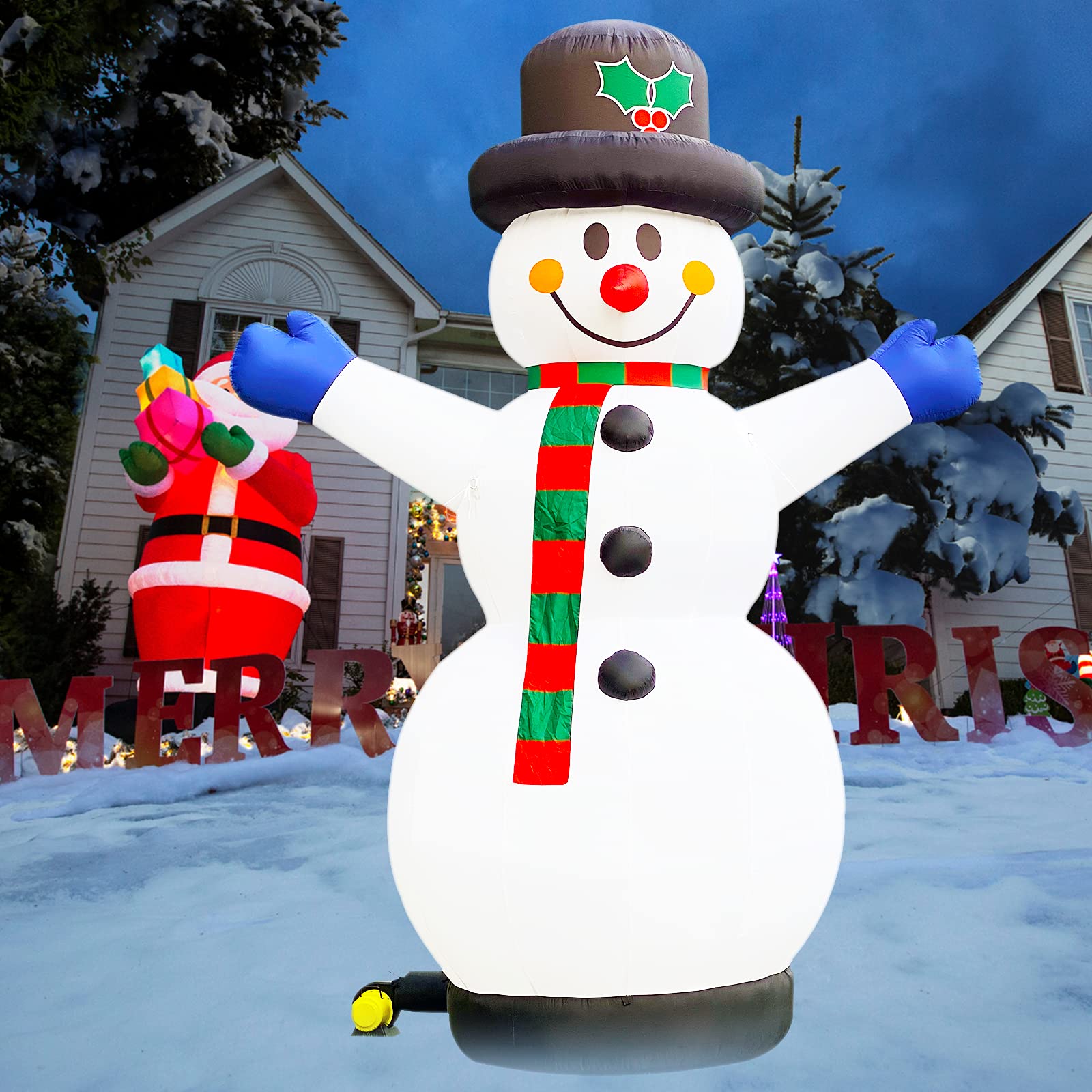 40Ft Giant Inflatable Snowman for Christmas with Blower - No Lights Included