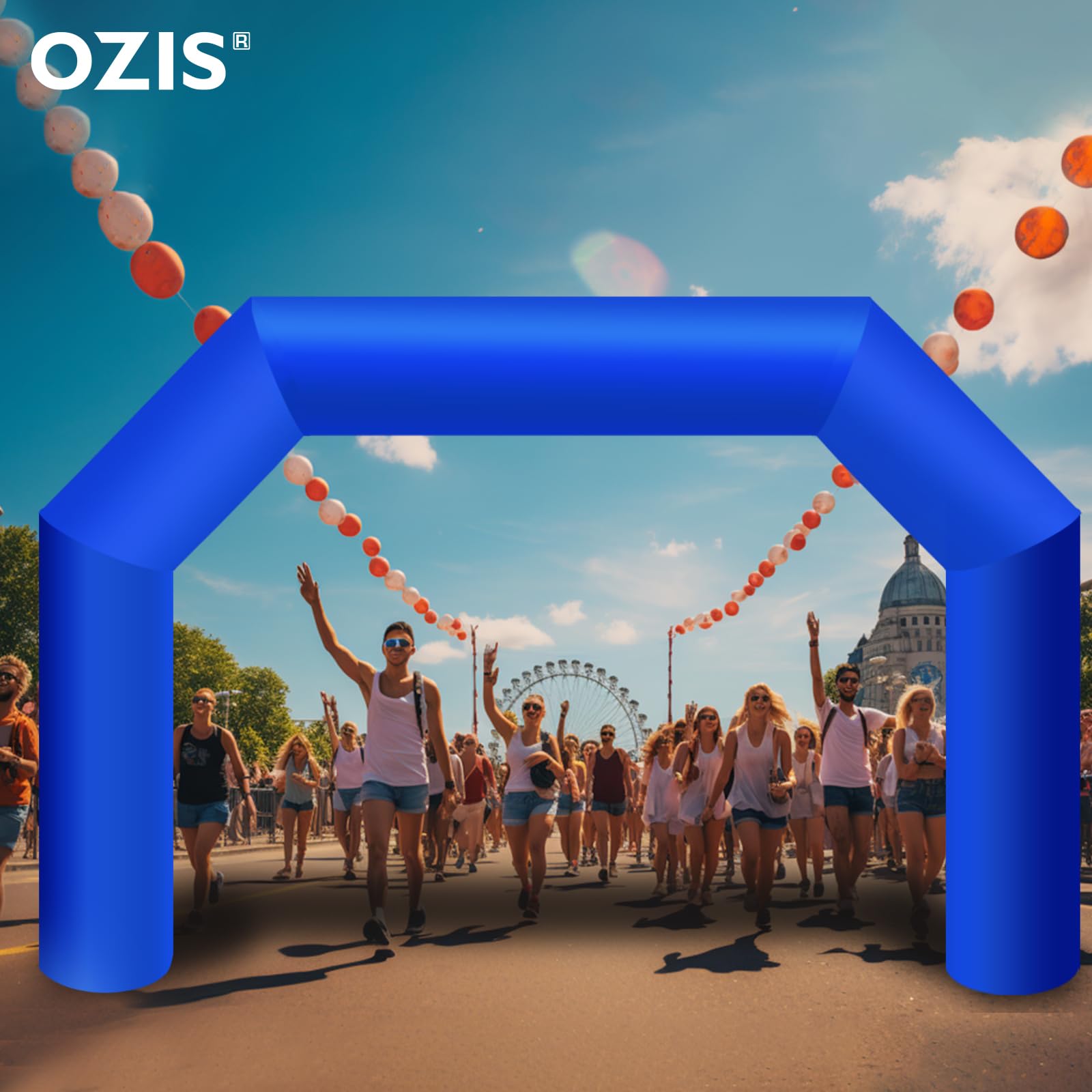 Best Deal-20ft Blue Inflatable Arch With 150w Blower -Lightweight Arch & Perfect For 5k Run Races Marathons Promotional Events