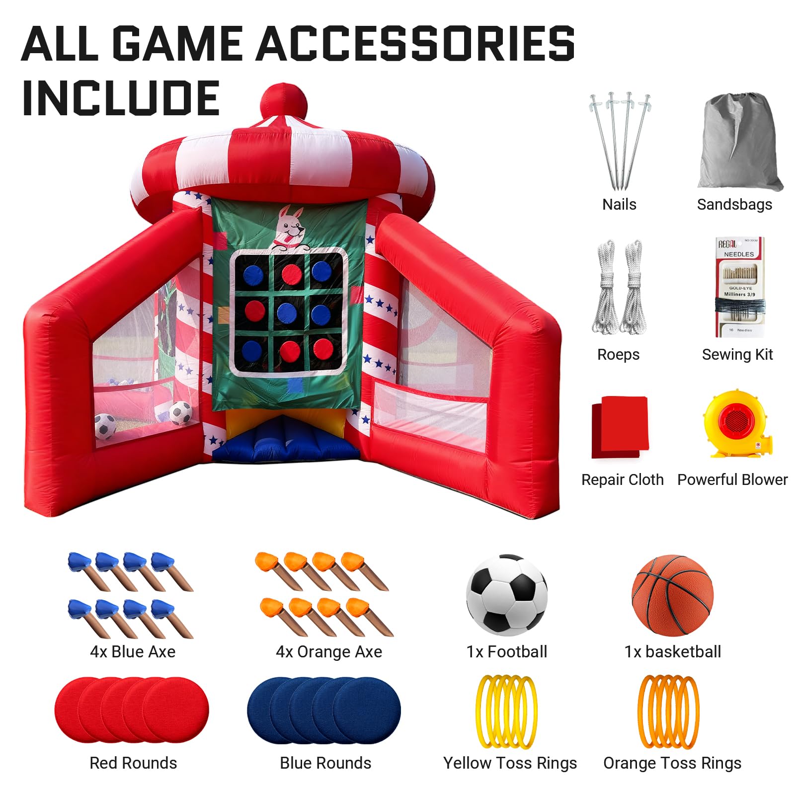 Inflatable Carnival Games 5 in 1 Inflatable Sport Games