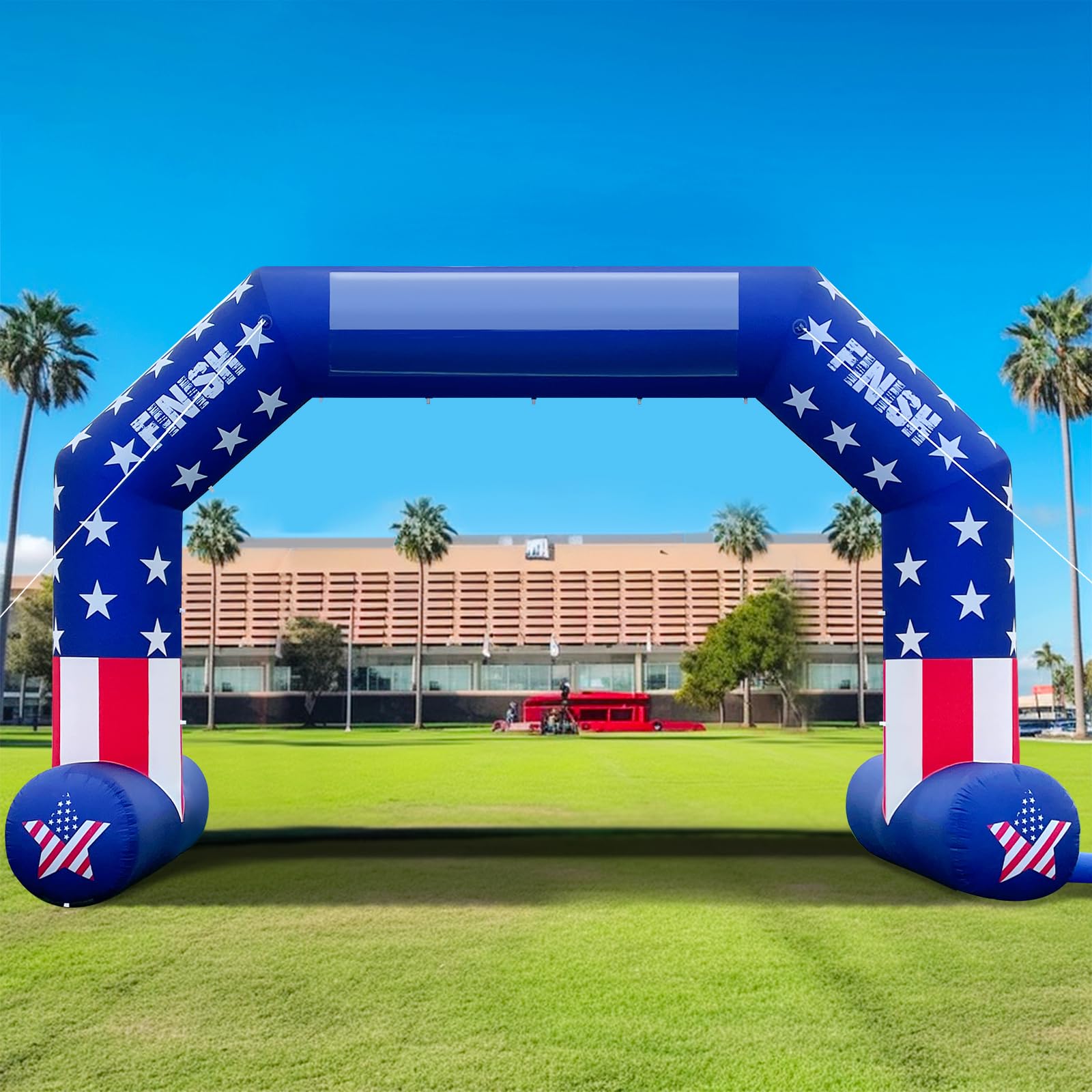 Sewinfla 20FT Inflatable Arch 4th of July Inflatables Outdoor Decoration Inflatable Archway for Parties Lawn Garden to Celebrate Independence Day