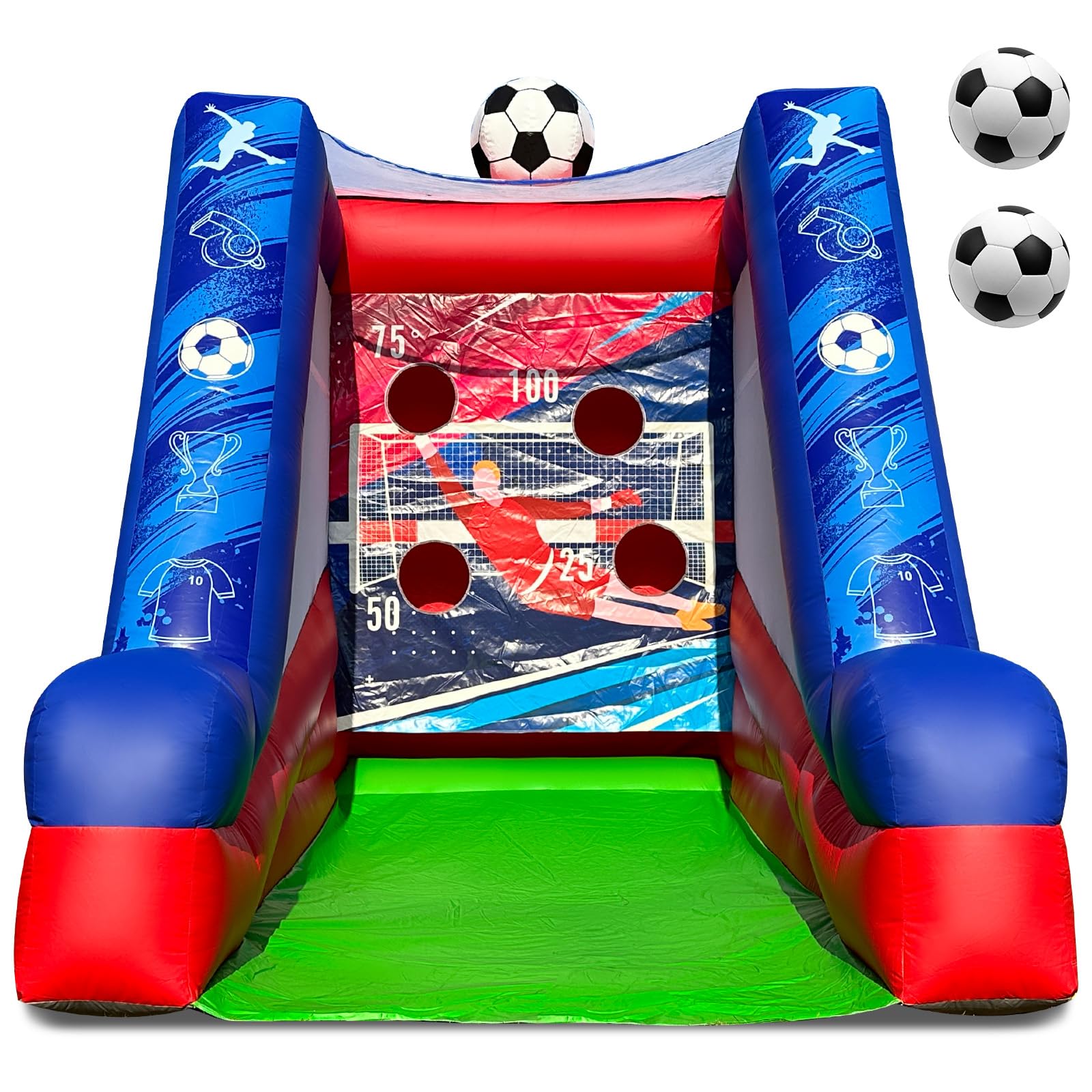 PVC Inflatable Soccer Dartboard Game 12Ft with 2 Balls and Blower for Parties and Rentals